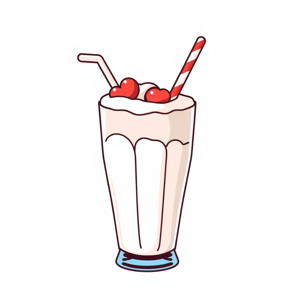 Milkshake icon illustration