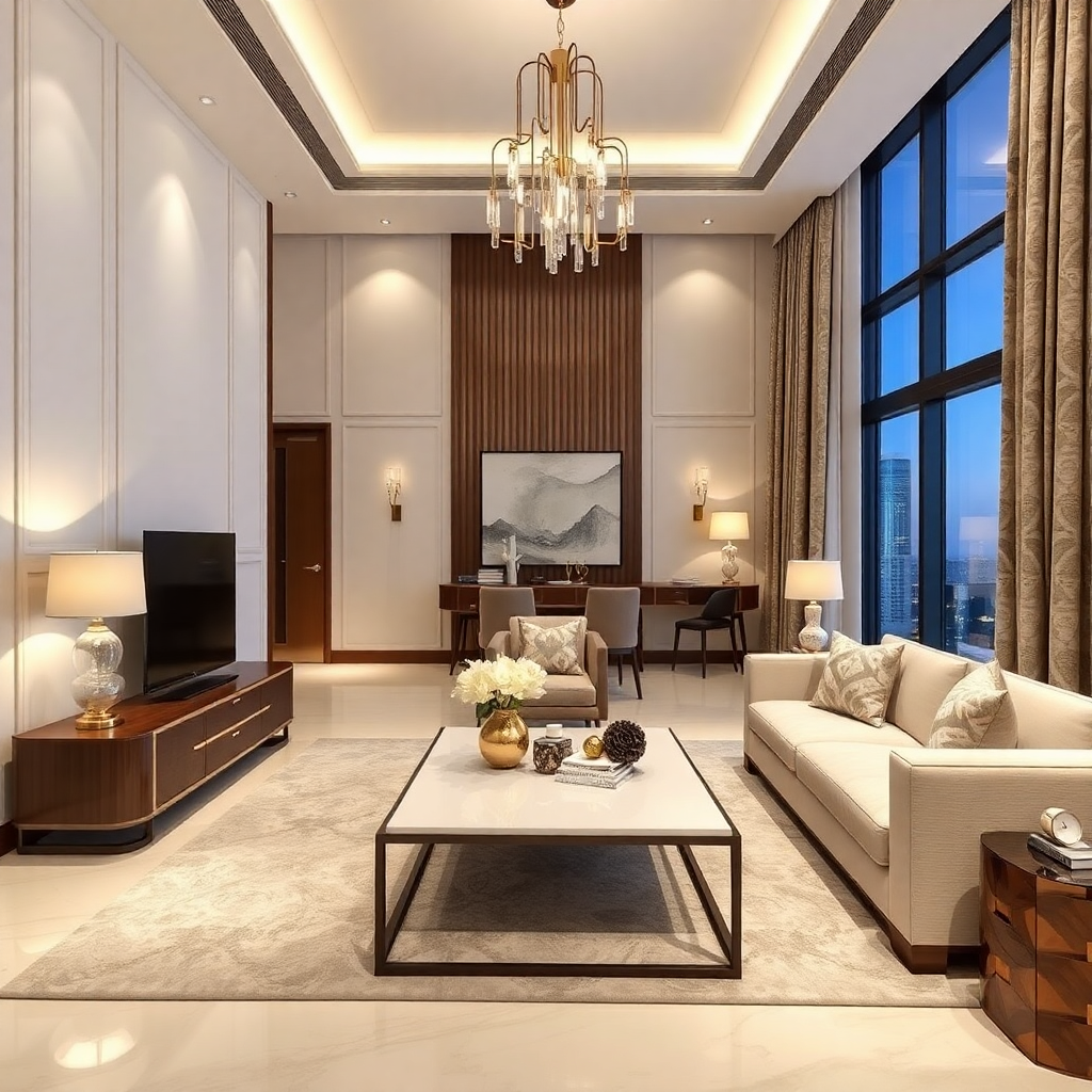 luxury residential apartment interior Dubai high-end furniture