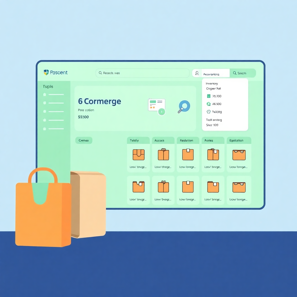 Modern e-commerce platform interface with inventory management system