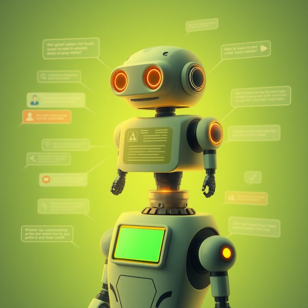 AI chatbot interface with natural language processing visualization