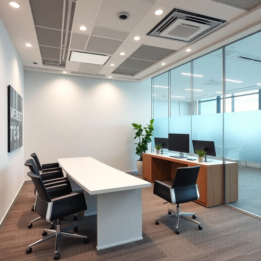 modern financial services office, professional banking environment, clean corporate setting