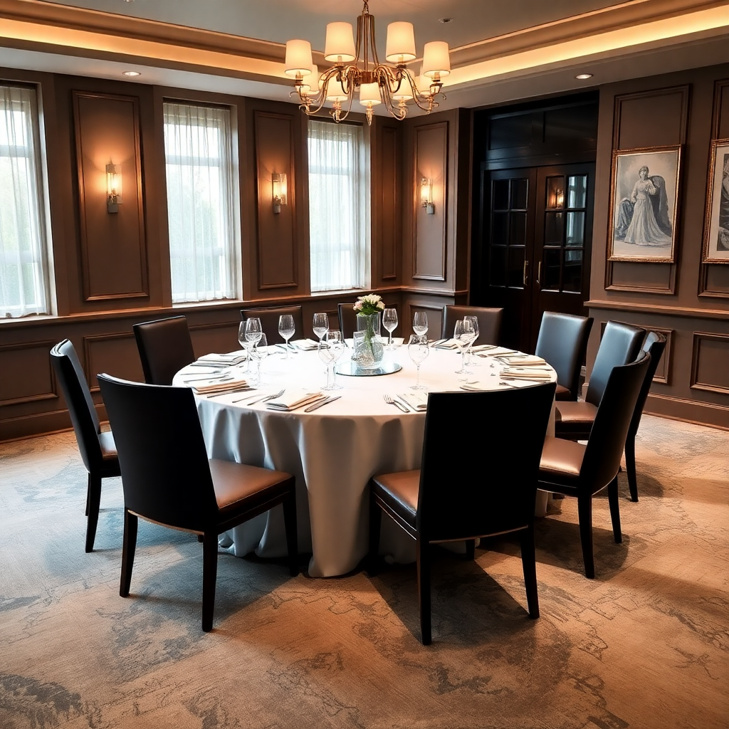 elegant private dining room setup for special events