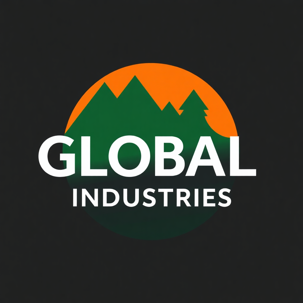 modern company logo for Global Wood Industries timber business