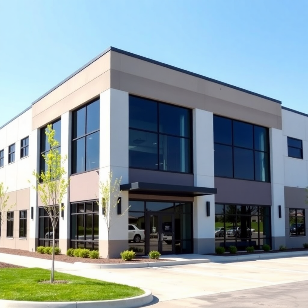 modern office building exterior of MSI Industry manufacturing facility