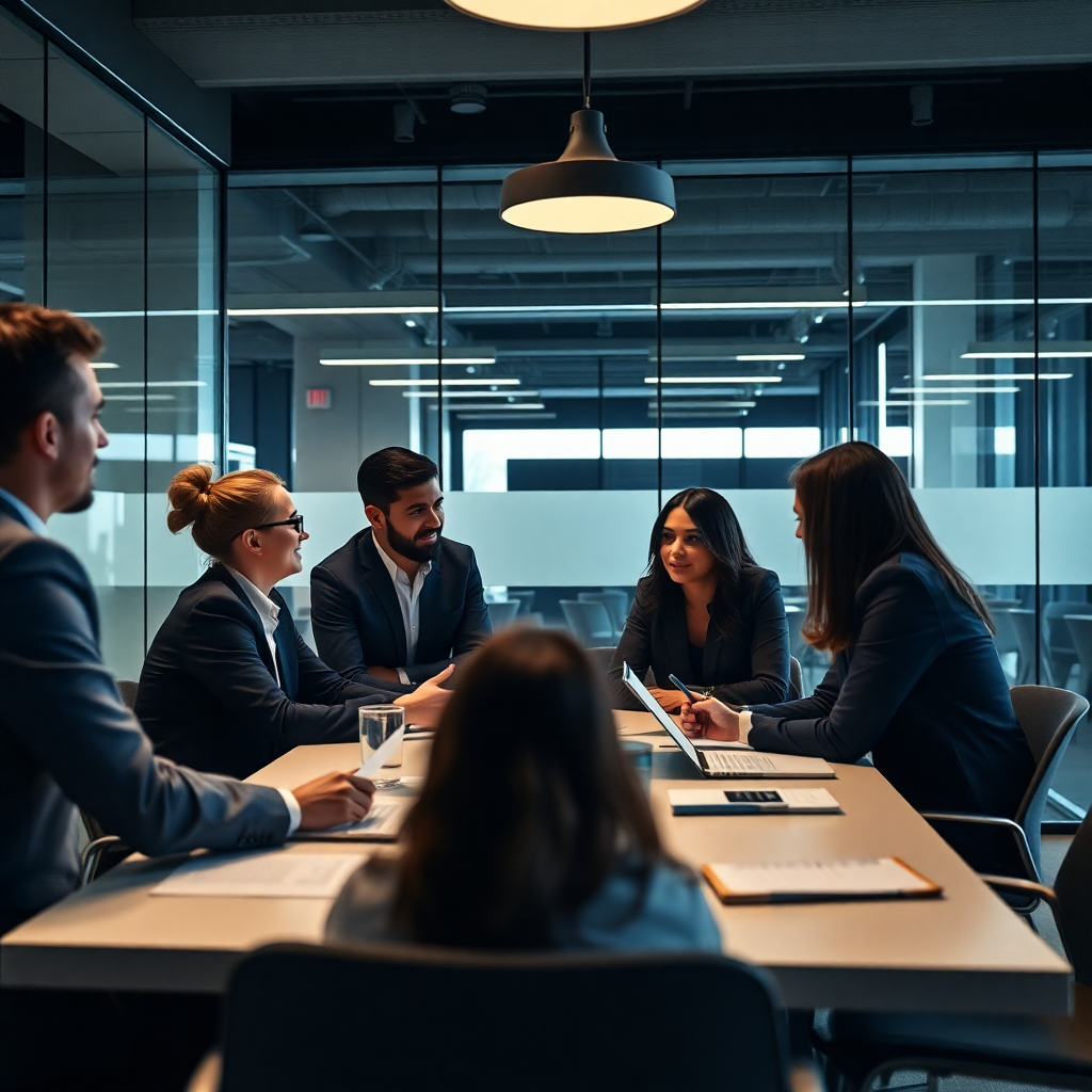 modern business meeting