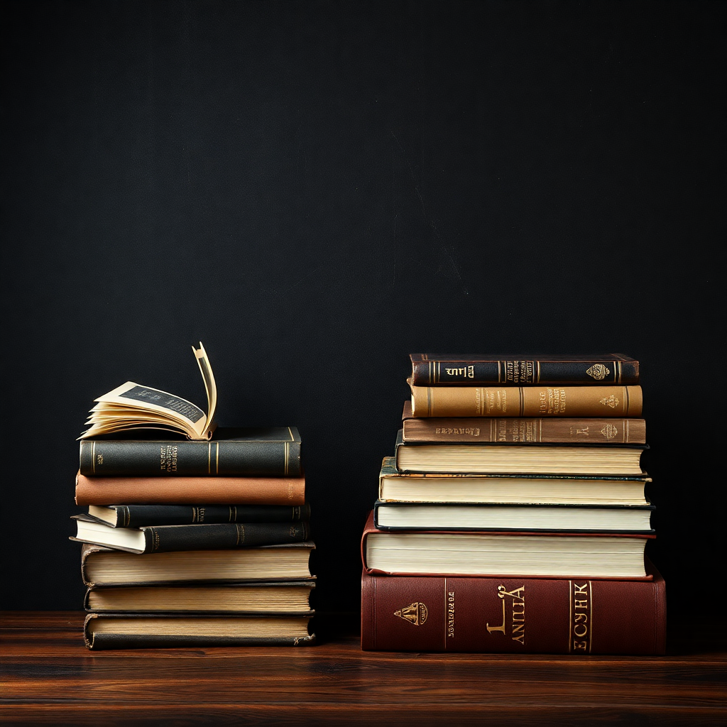 abstract dark academic texture with books and scholarly elements