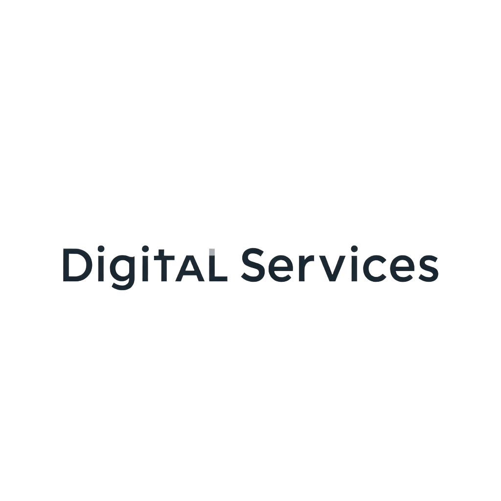 digital services logo modern minimal without background