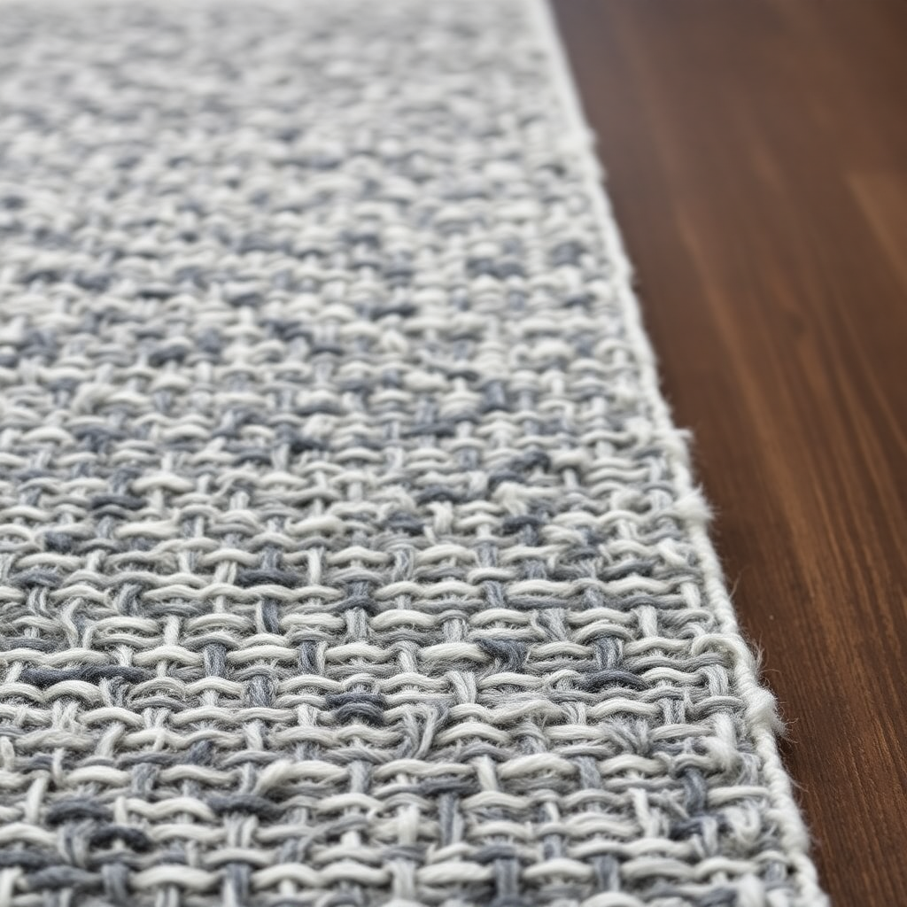 hand woven wool rug grey texture luxury interior detail