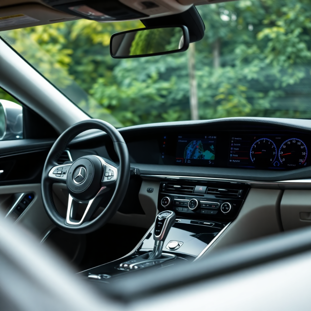 luxury car interior dashboard