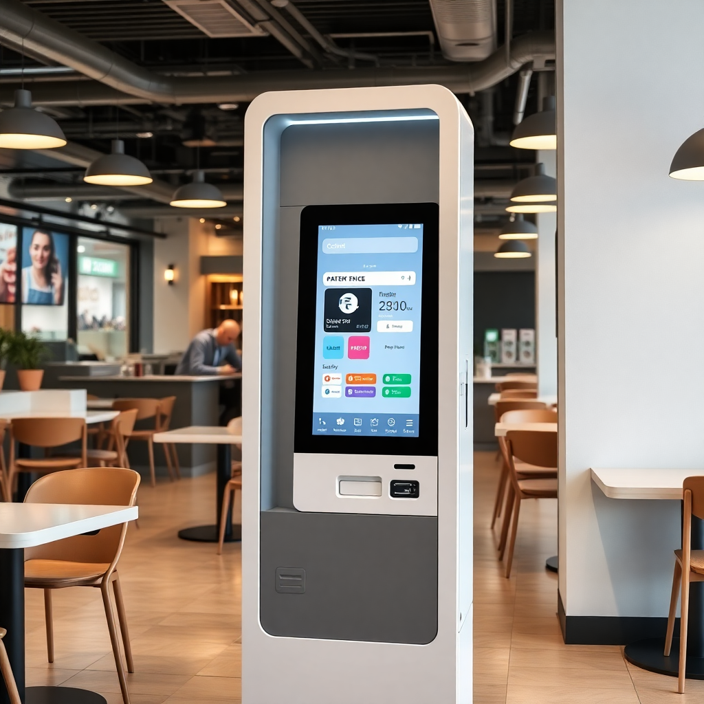 Totem AutoPay de autoatendimento em restaurante