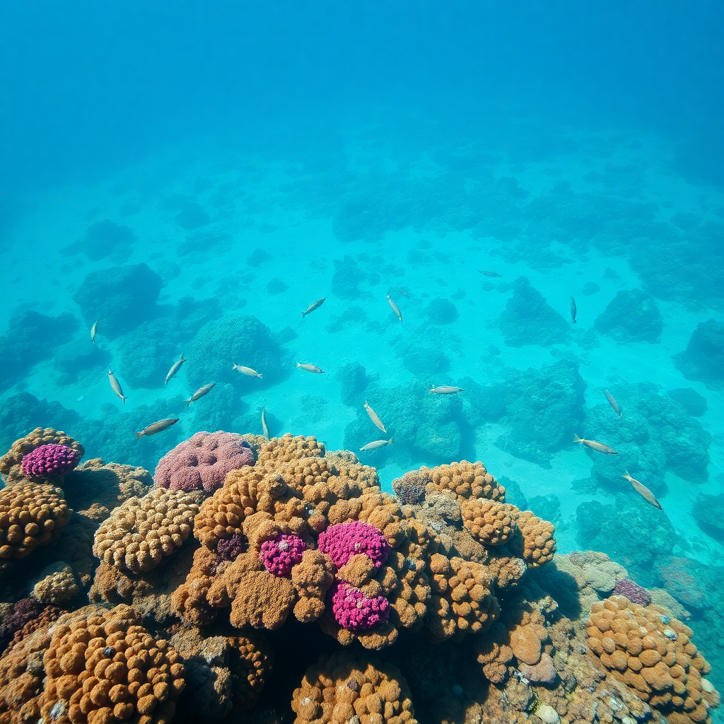Underwater coral reef scene