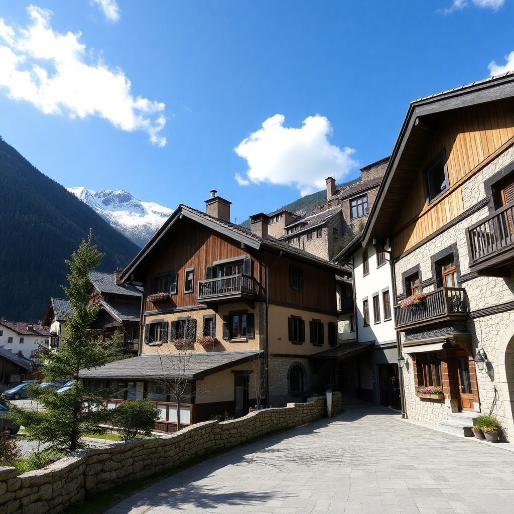 Encamp Andorra mountain village traditional architecture alpine setting quiet residential editorial photography