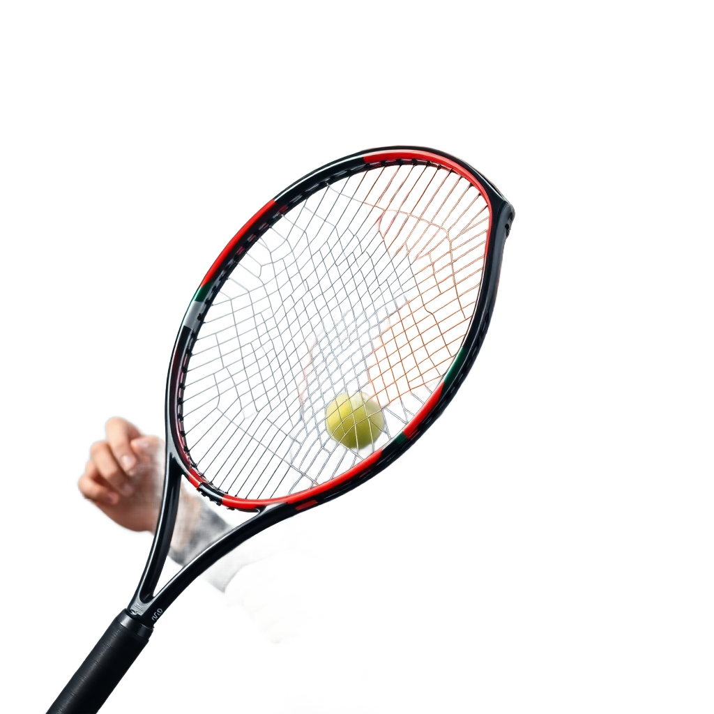 tennis racket sports equipment product shot, professional