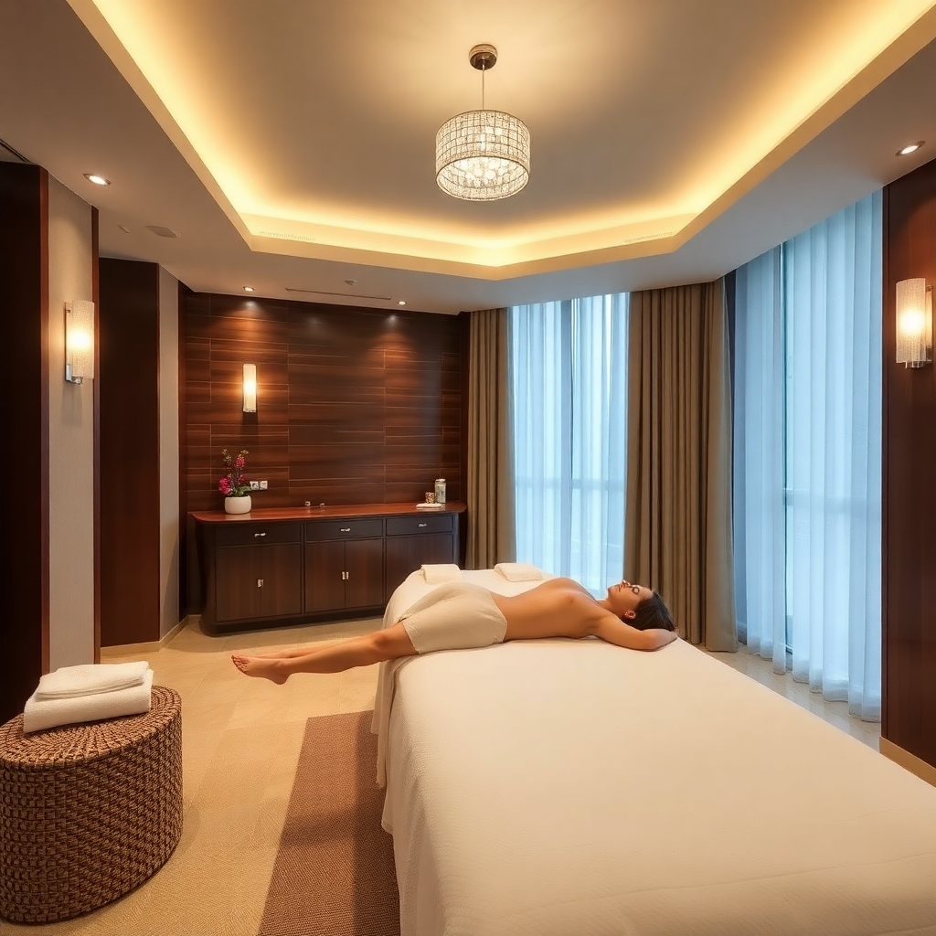 Hotel gallery image, relaxing spa treatment room.