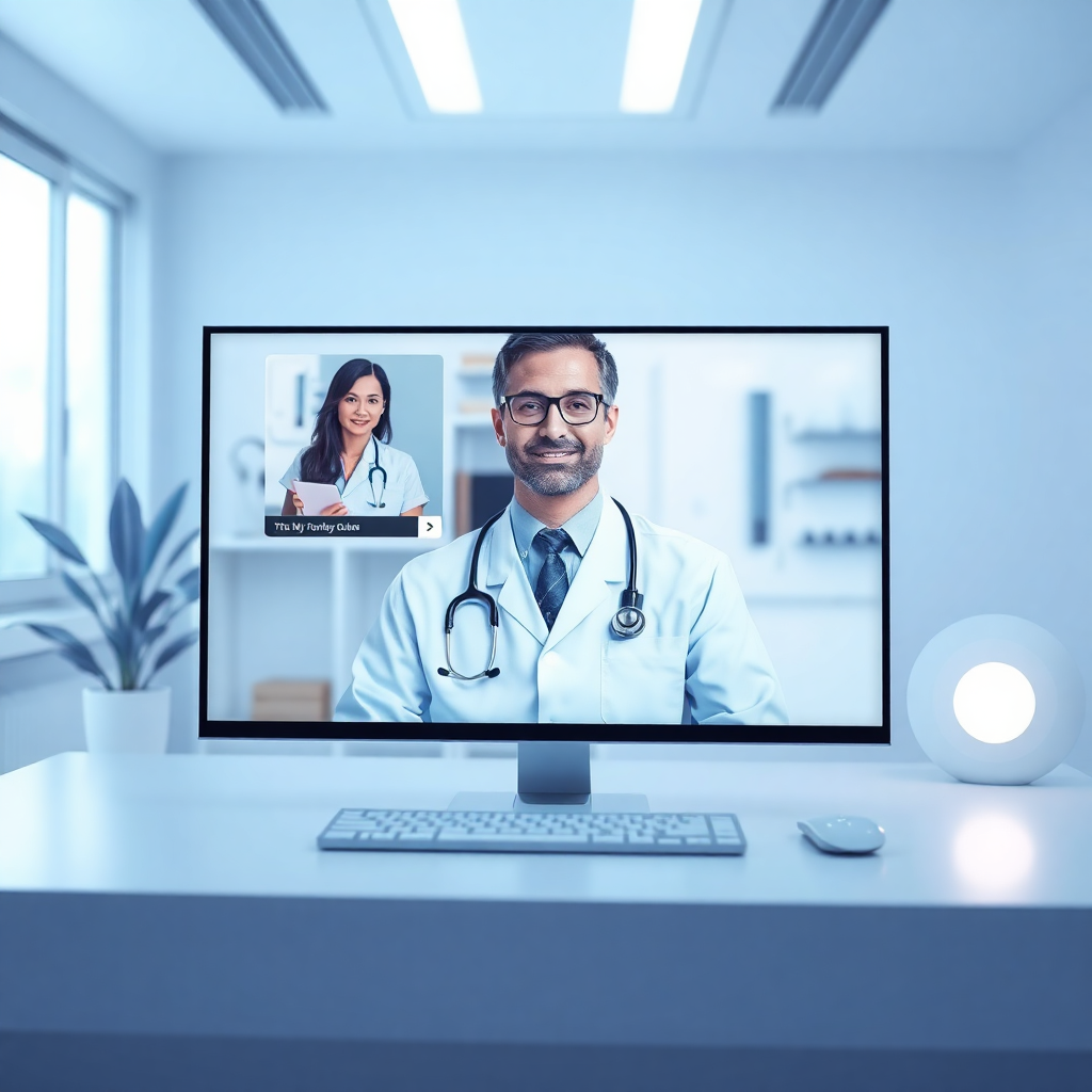 telemedicine video call interface