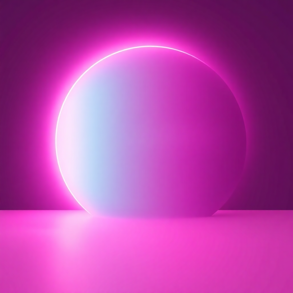 Minimalist neon wave music album art