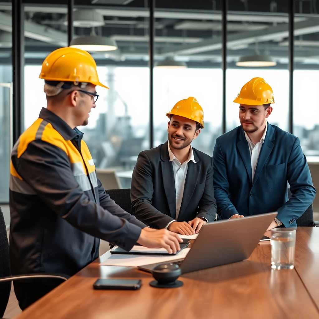 Equipe da OperiaTech planejando soluções tecnológicas para o setor de energia