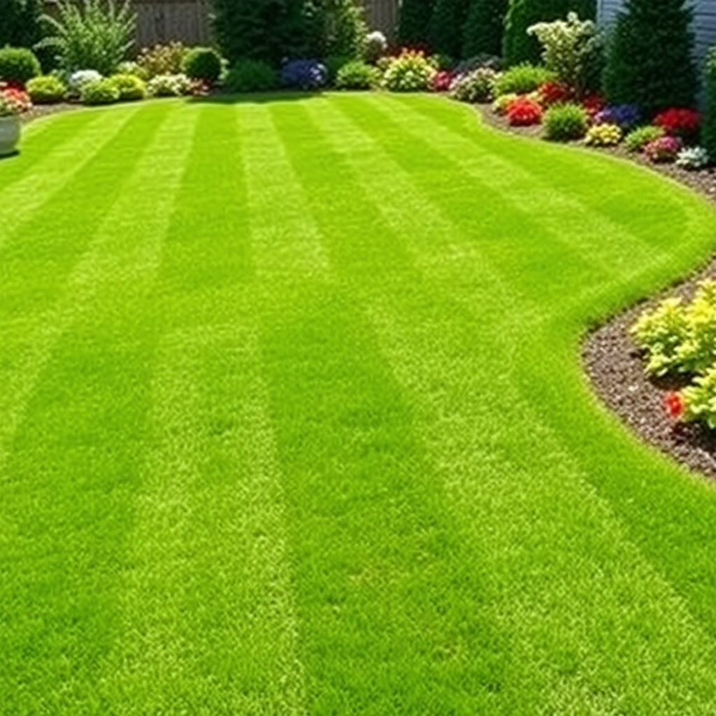 Maintained yard and trimmed landscaping