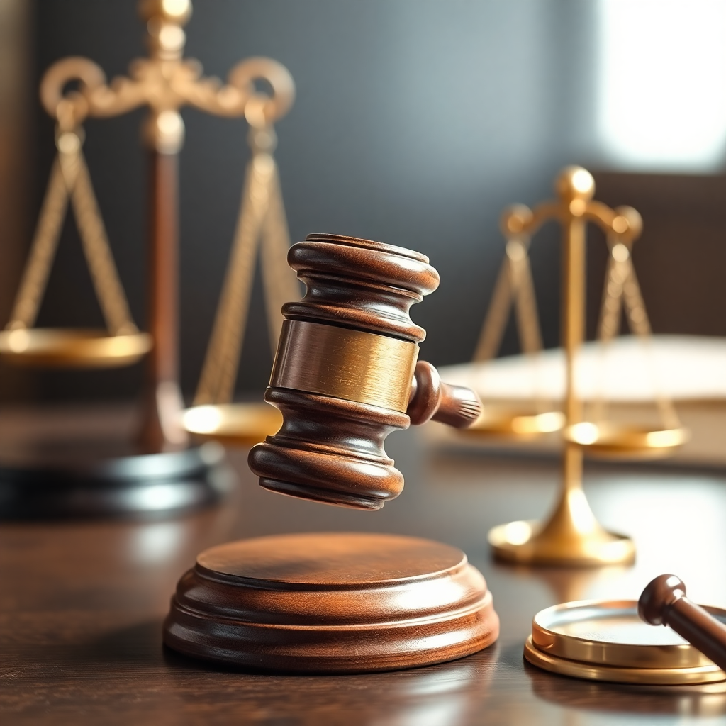 courtroom gavel and scales of justice professional legal background