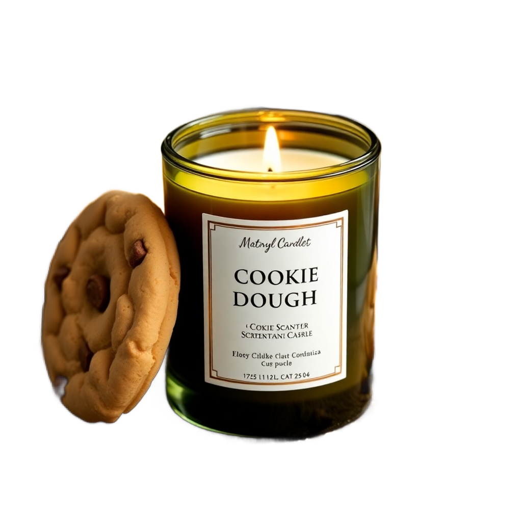 luxury scented candle cookie dough aroma