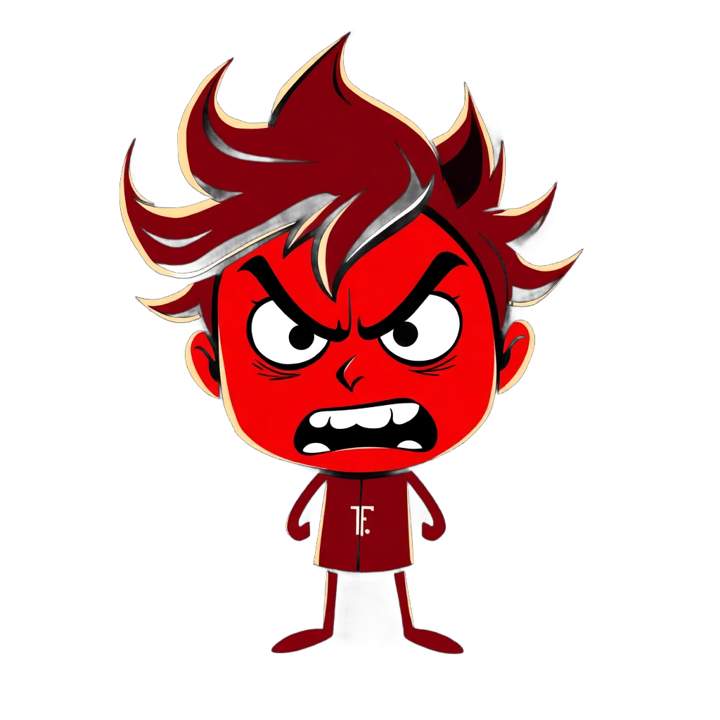 Inside Out Anger character red angry frustrated fire