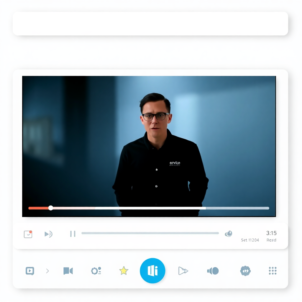 video player interface, streaming content, media controls