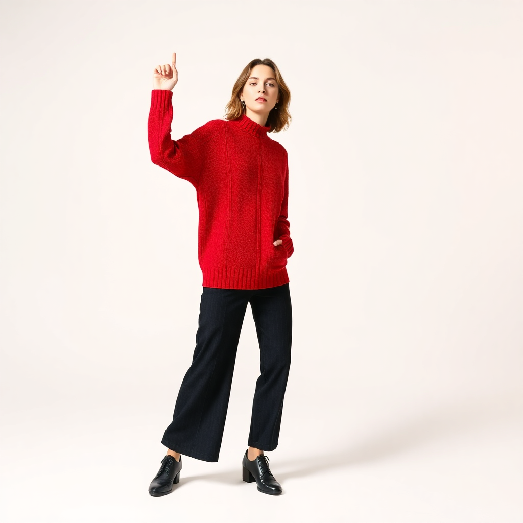 Person wearing red aritzia sweater