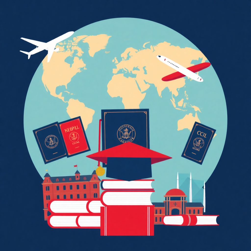 Study abroad illustration