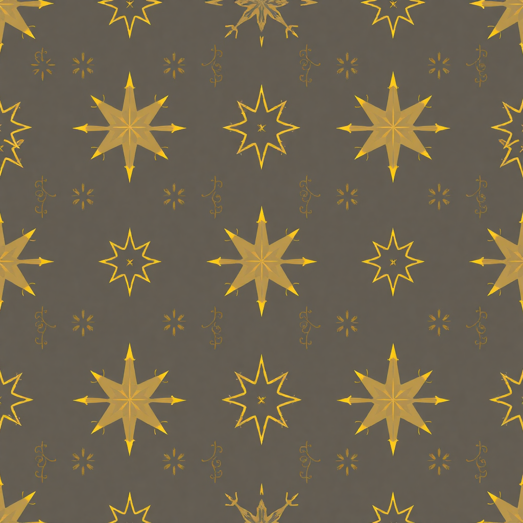 subtle pattern with european stars and theological symbols in gold, elegant background texture