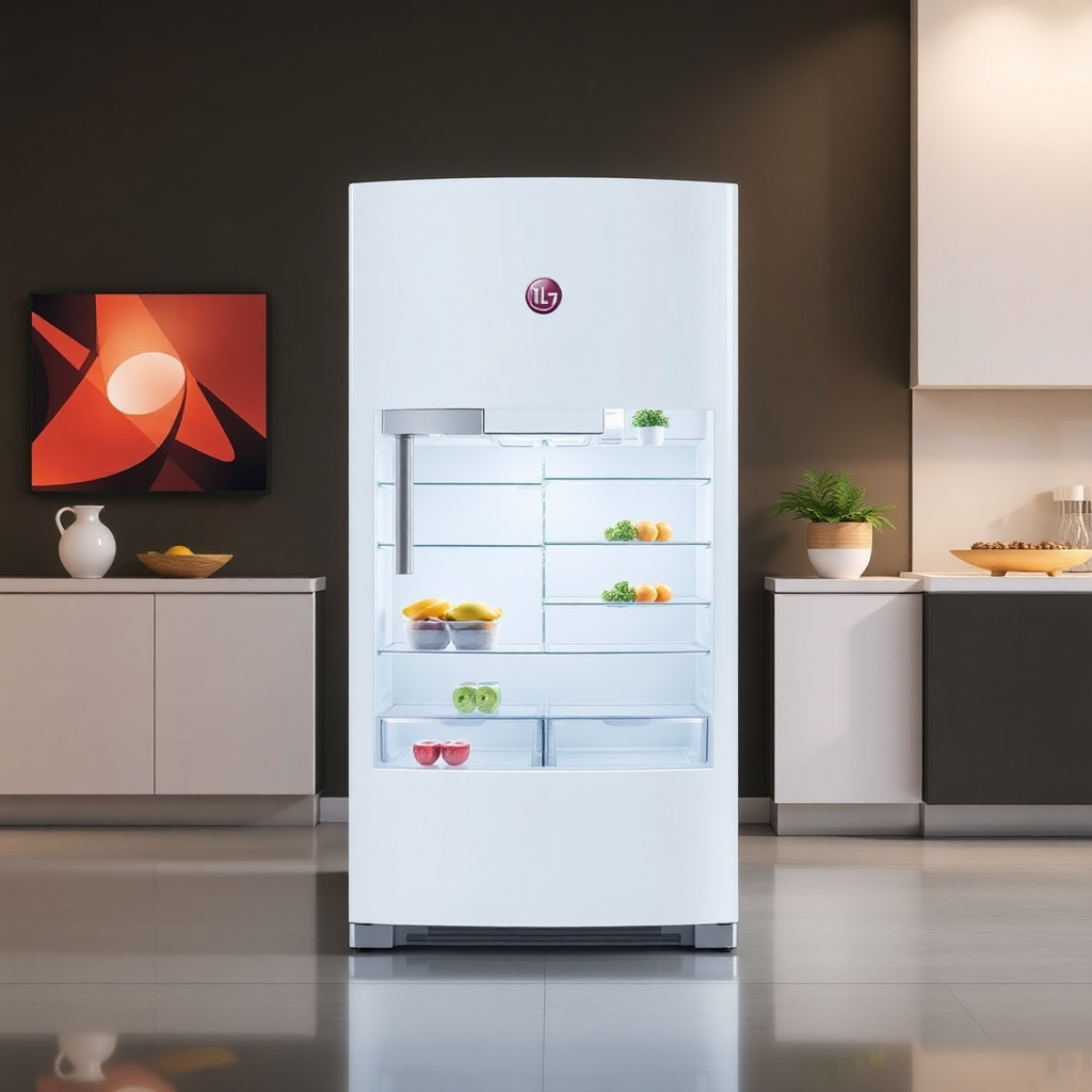 LG refrigerator front view