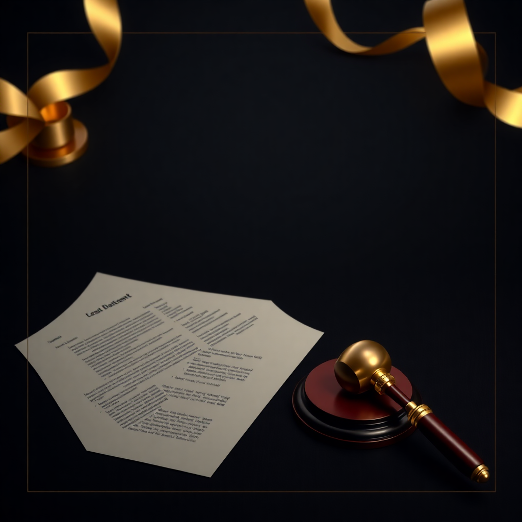 Fondo legal elegante con acentos dorados