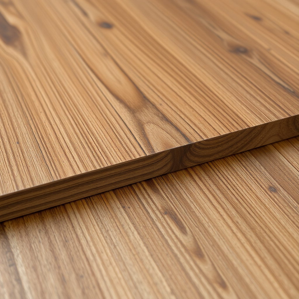 oak wood dining table close-up texture detail