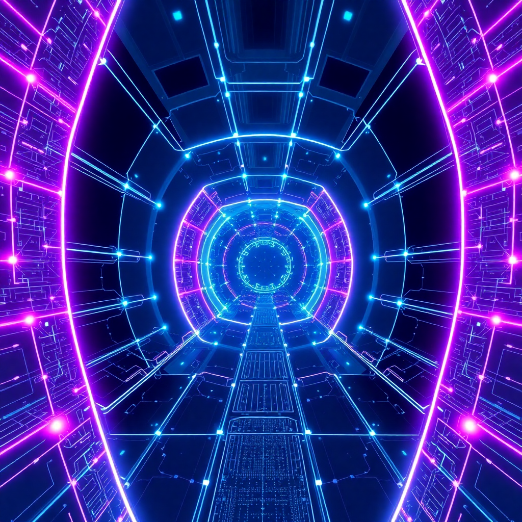 abstract futuristic digital architecture