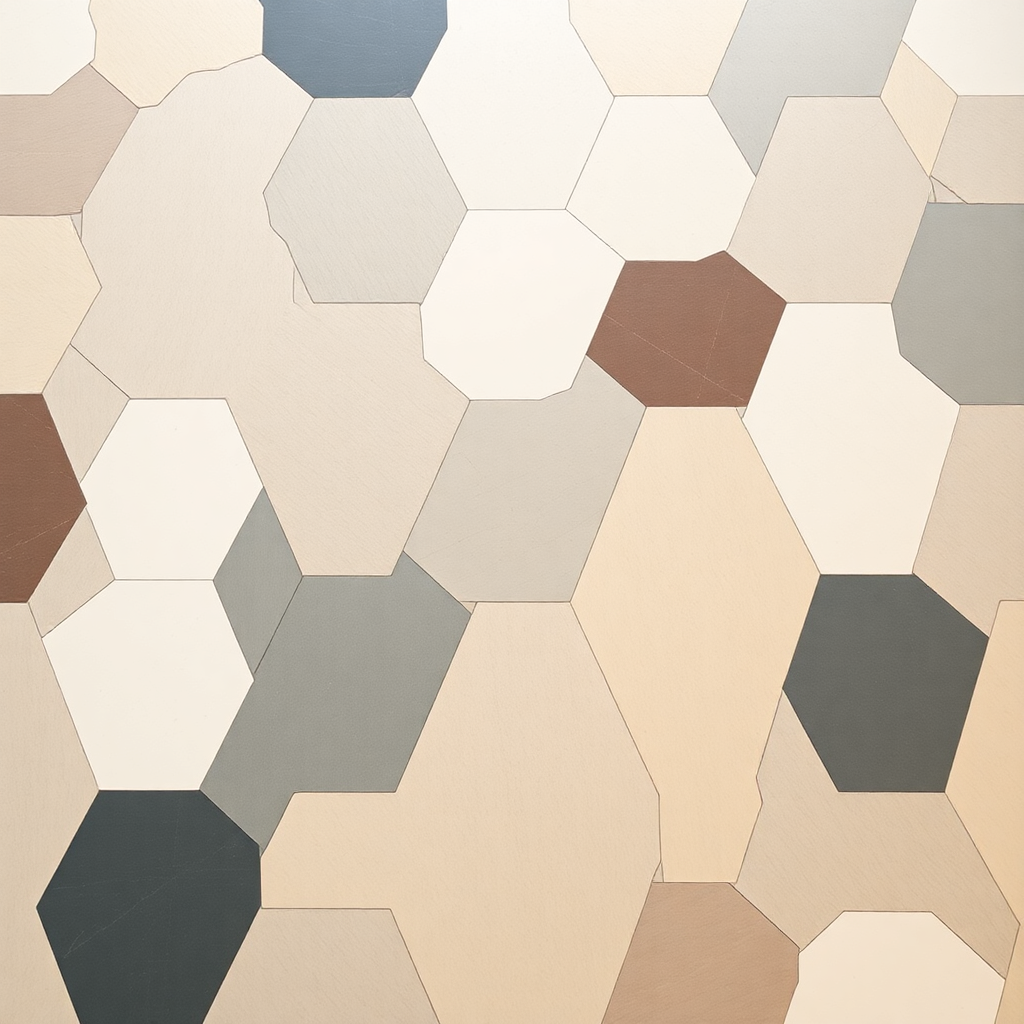 hexagonal geometric patterned floor tile modern artistic multicolor