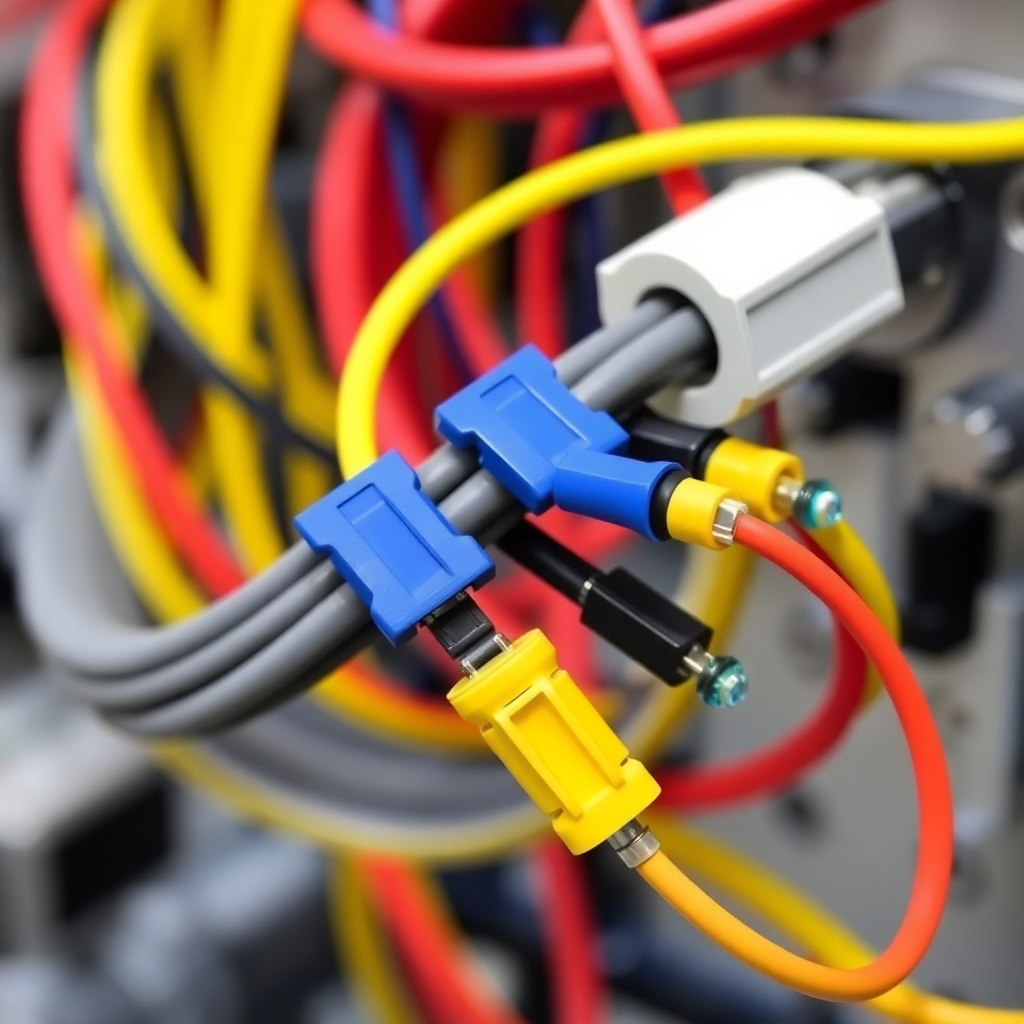 custom wiring harness with specialized connectors for automation equipment
