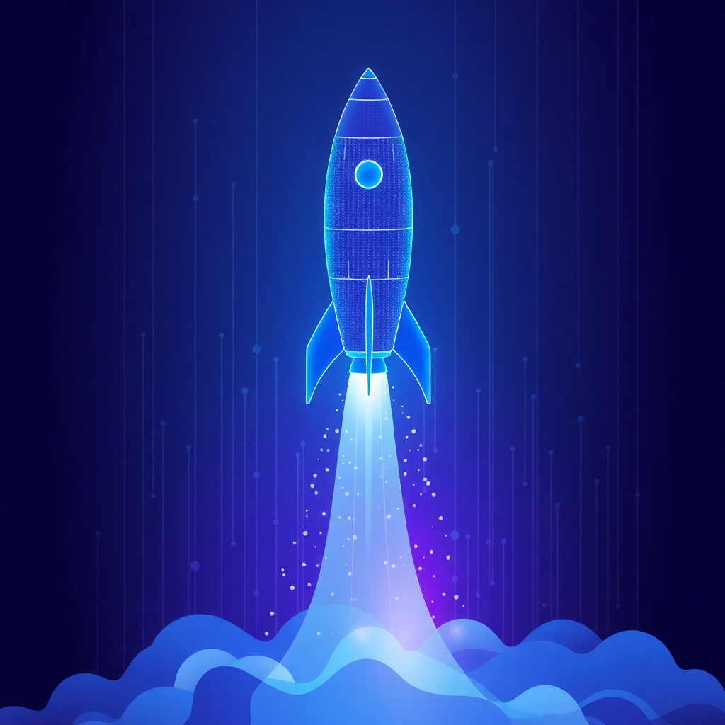rapid deployment process showing enterprise system integration and immediate value delivery, IT professionals implementing compliance intelligence platform, dark blue and purple tones, modern technology deployment