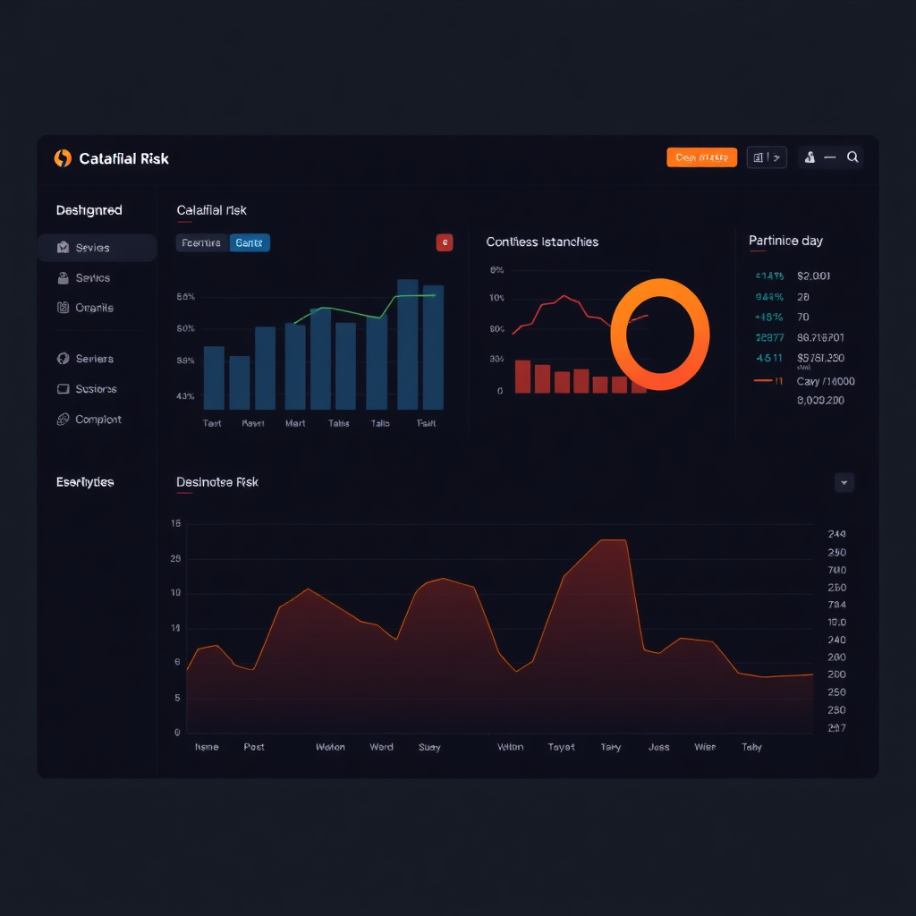 banking collateral risk dashboard with heatmap, portfolio analysis, dark financial interface