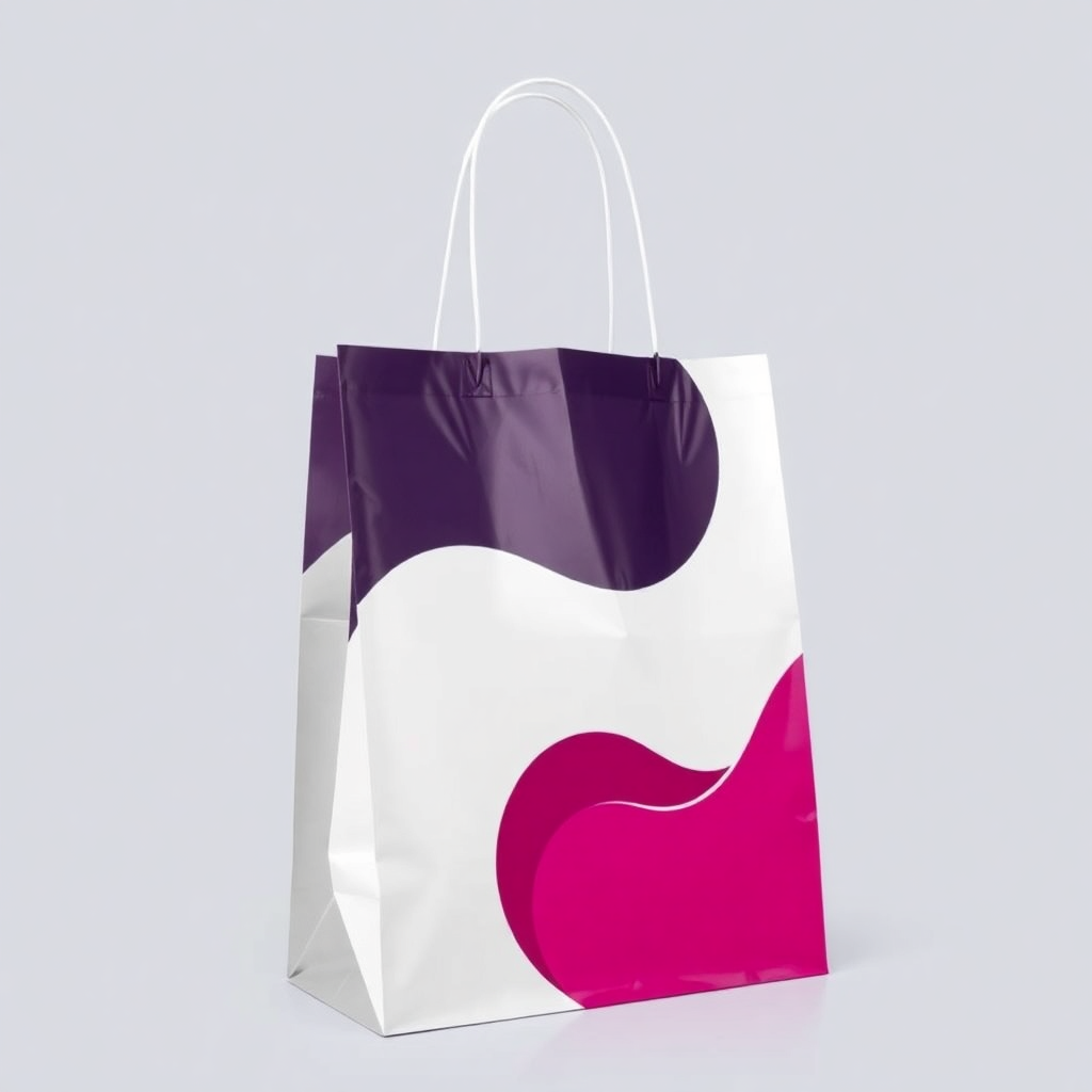 printed HDPE shopping bags with custom logo, PTD shopping bags for retail stores, biodegradable carrier bags