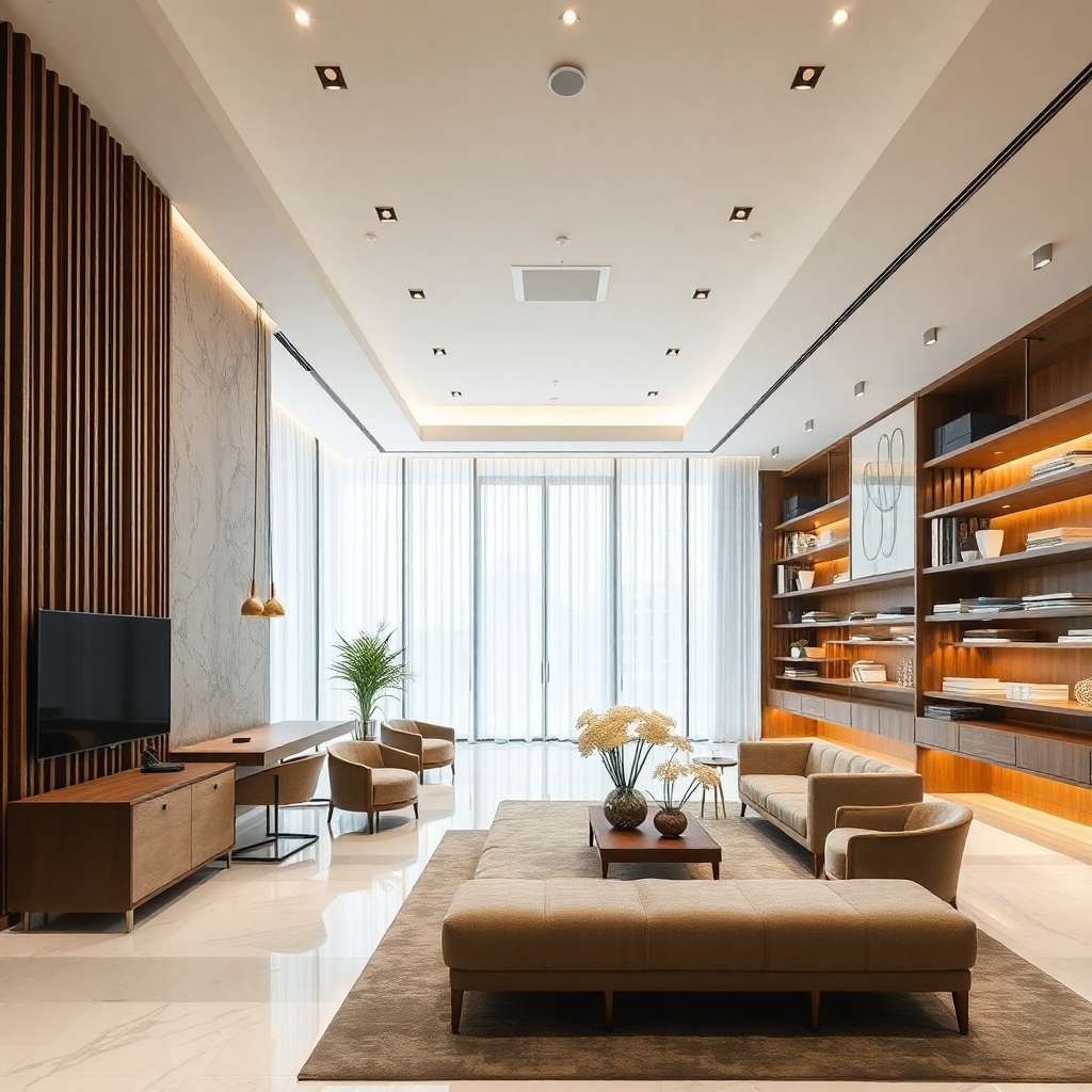 luxury building material showroom interior minimalist design