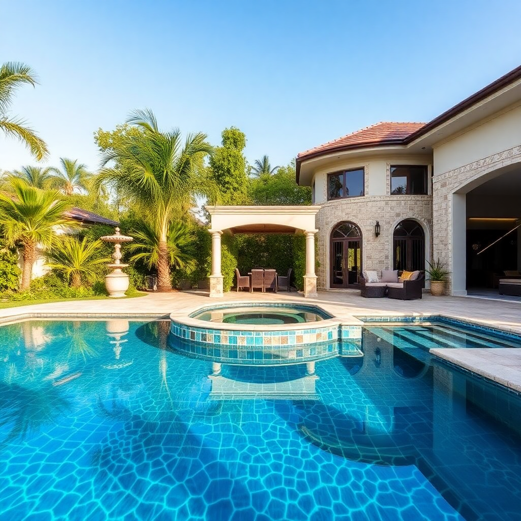 luxury swimming pool maintenance crystal clear water