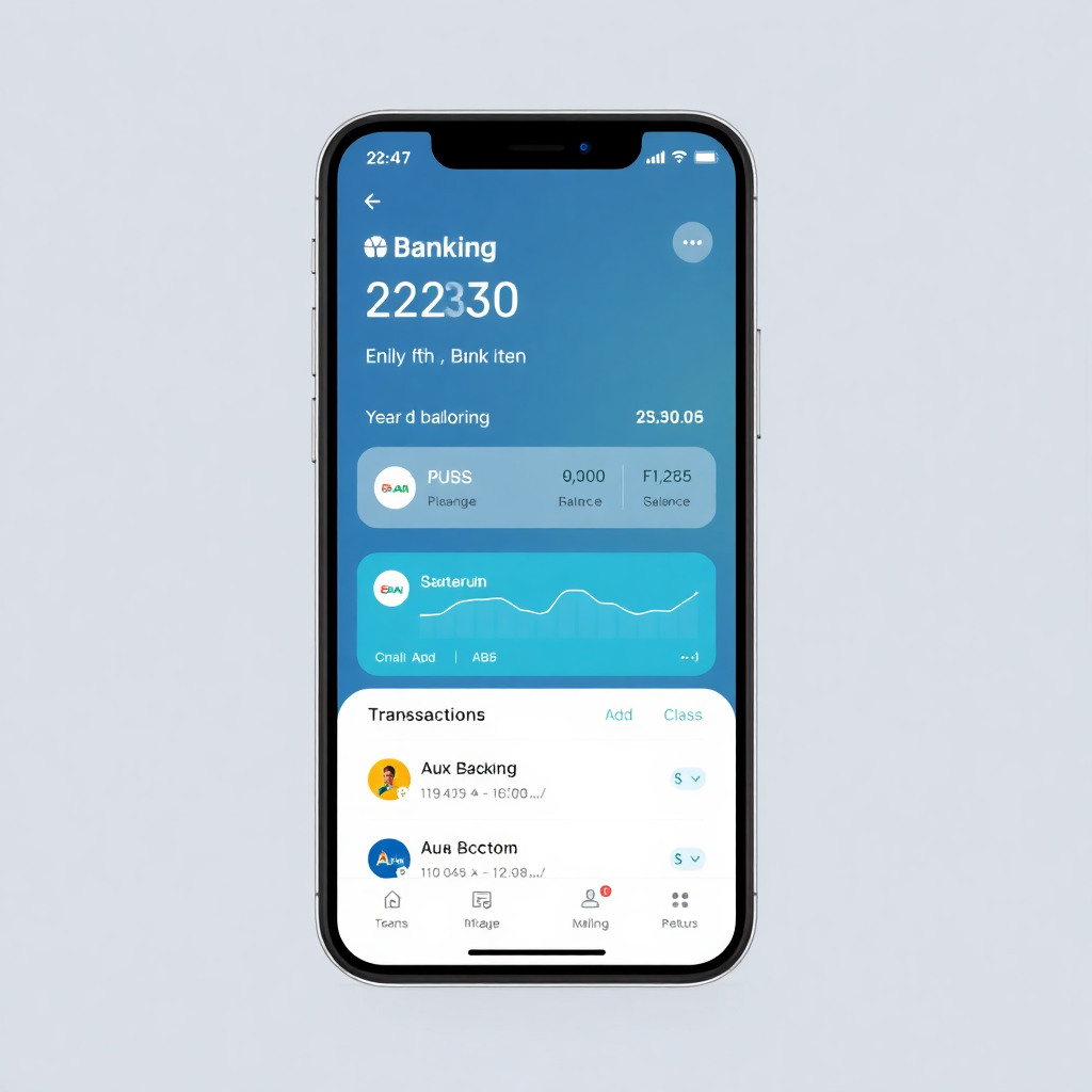mobile banking app interface