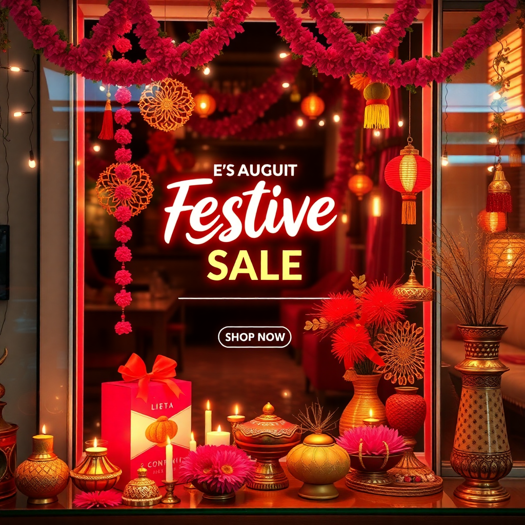 Festive sale offers display