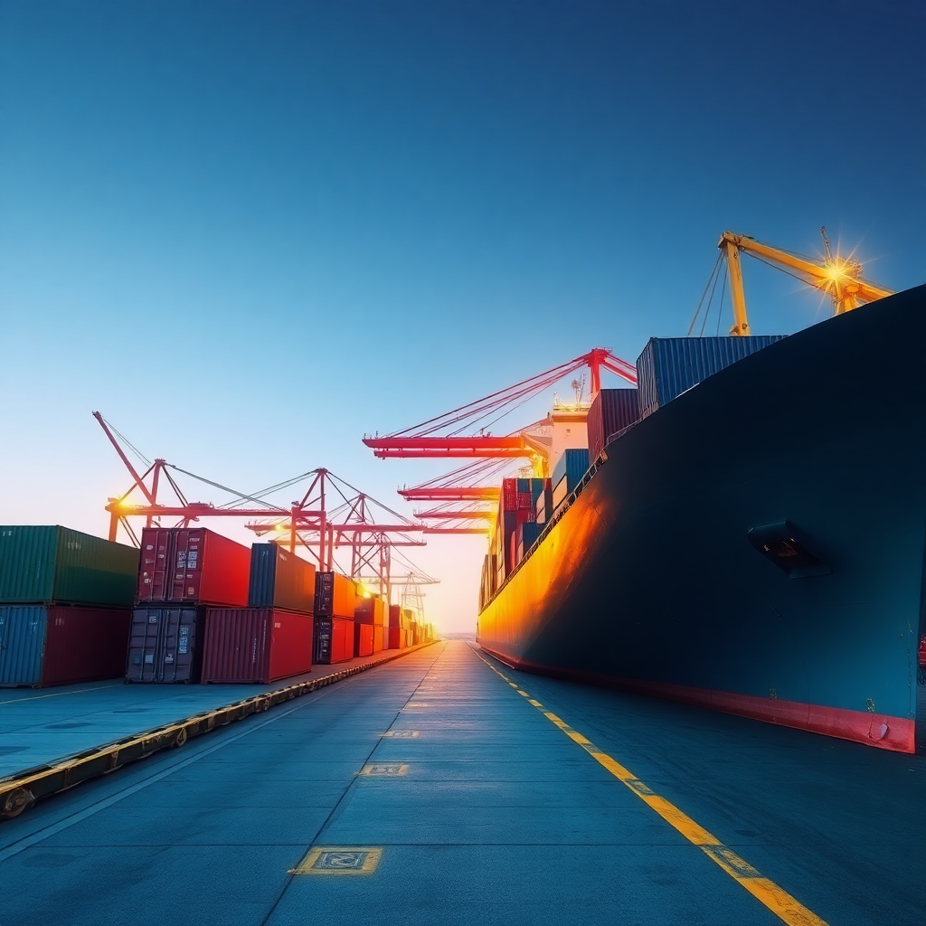 global trade and logistics network, shipping containers, dubai port