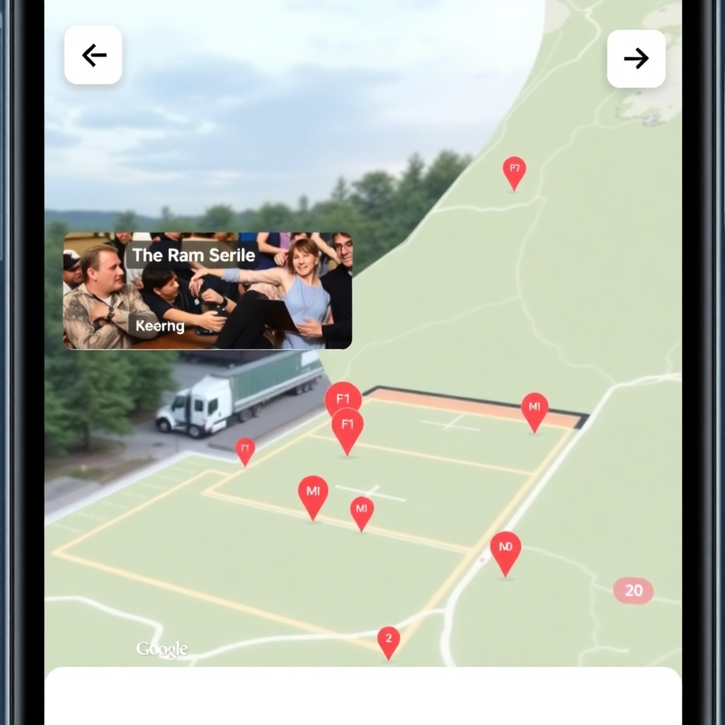 mobile app screenshot of OUT UNITY map view with nearby sports events, pastel UI