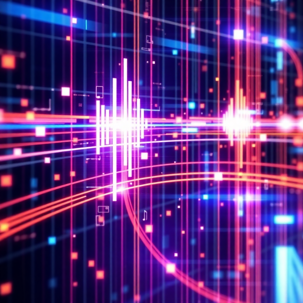 Electronic music digital grid art