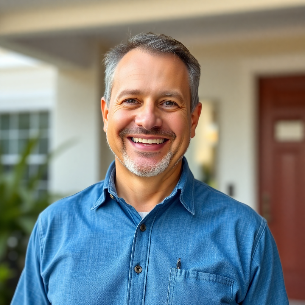 portrait of happy florida homeowner male smiling