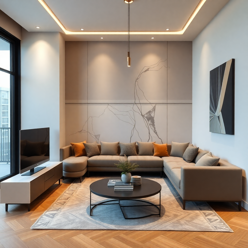 modern renovated apartment after repair, luxury interior design, same apartment