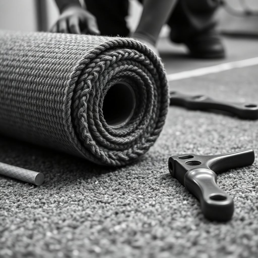 carpet roll and installation tools