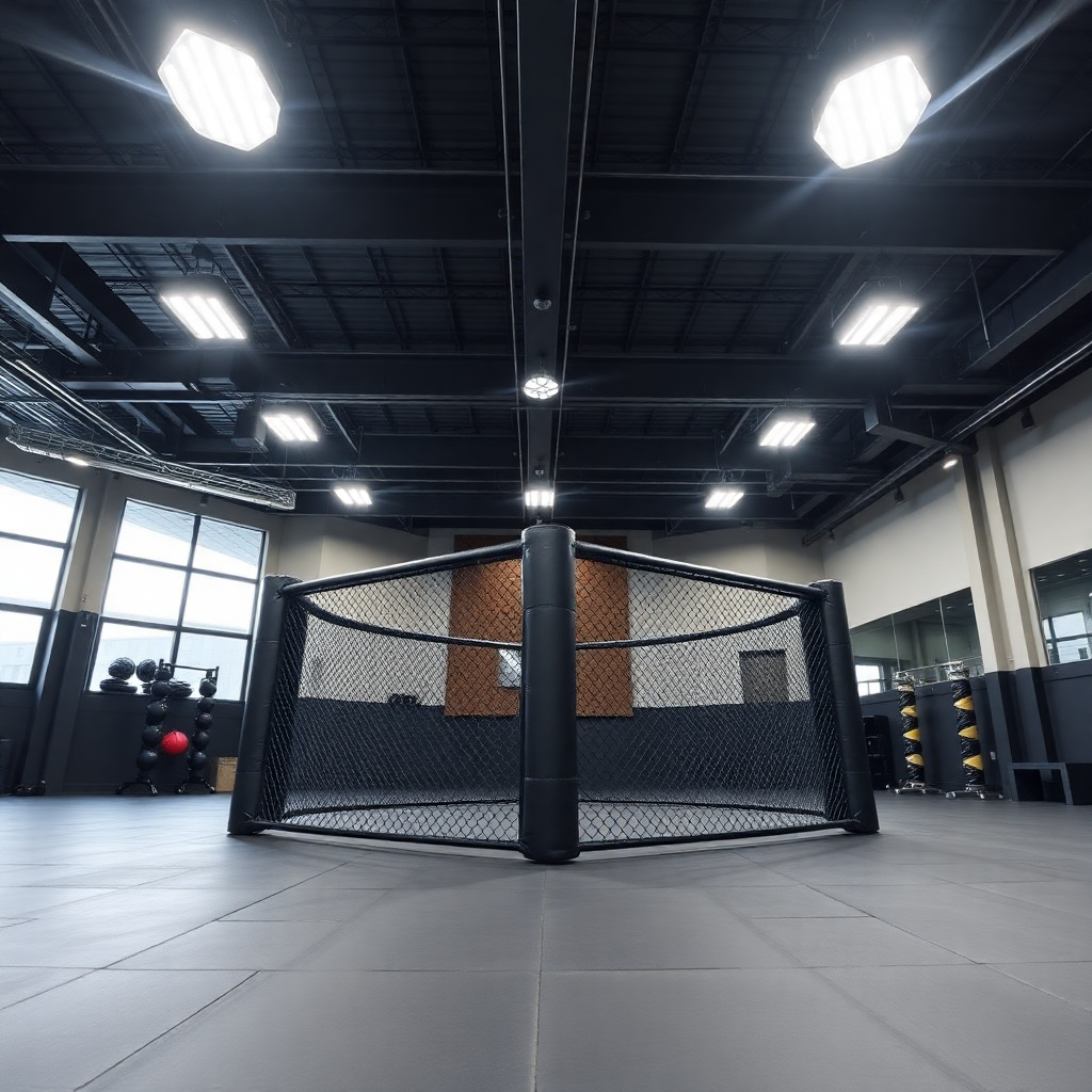 modern MMA gym interior