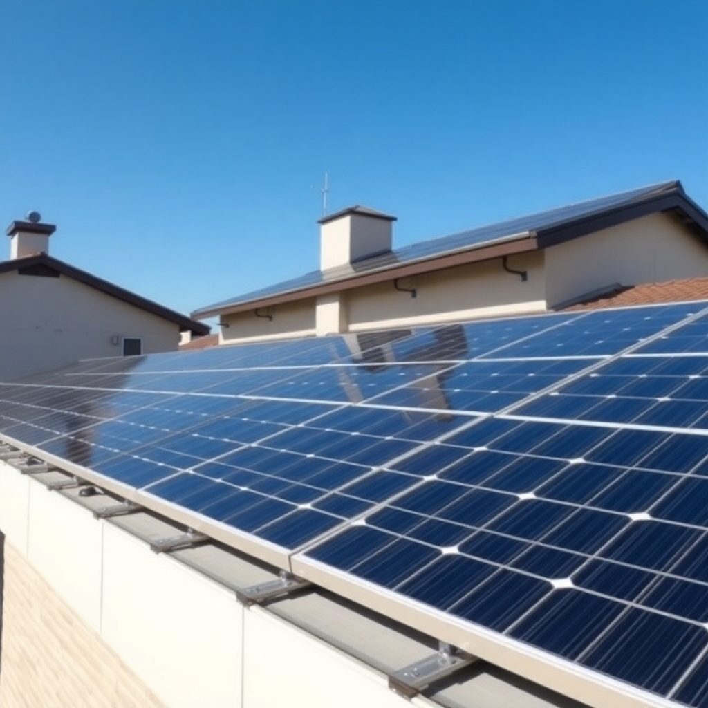 solar panels, rooftop solar installation, clean energy, professional product photography
